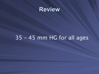 Review
Review
35 – 45 mm HG for all ages
 