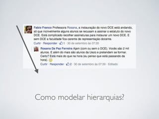 Como modelar hierarquias?
 