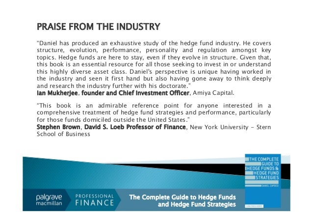 My New Book The Complete Guide To Hedge Fund Amp Hedge Fund