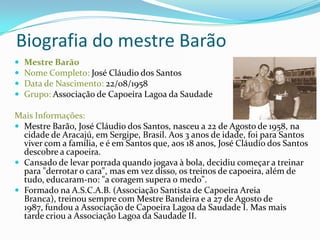 História      Raízes africanas       A história da capoeira começa no século XVI, na época em que o Brasil era colônia de Portugal. A mão-de-obra escrava africana foi muito utilizada no Brasil, principalmente nos engenhos (fazendas produtoras de açúcar) do nordeste brasileiro. Muitos destes escravos vinham da região de Angola, também colônia portuguesa. Os angolanos, em África, faziam muitas danças ao som de músicas.        No Brasil       Ao chegarem ao Brasil, os africanos perceberam a necessidade de desenvolver formas de proteção contra a violência e repressão dos colonizadores brasileiros. Eram constantemente alvos de práticas violentas e castigos dos senhores de engenho. Quando fugiam das fazendas, eram perseguidos pelos capitães-do-mato, que tinham uma maneira de captura muito violenta. Os senhores de engenho proibiam os escravos de praticar qualquer tipo de luta. Logo, os escravos utilizaram o ritmo e os movimentos de suas danças africanas, adaptando a um tipo de luta. Surgia assim a capoeira, uma arte marcial disfarçada de dança. Foi um instrumento importante da resistência cultural e física dos escravos brasileiros.A prática da capoeira ocorria em terreiros próximos às sanzalas (galpões que serviam de dormitório para os escravos) e tinha como funções principais à manutenção da cultura, o alívio do stresse do trabalho e a manutenção da saúde física. Muitas vezes, as lutas ocorriam em campos com pequenos arbustos, chamados na época de capoeira ou capoeirão. Do nome deste lugar surgiu o nome desta luta.Até o ano de 1930, a prática da capoeira ficou proibida no Brasil, pois era vista como uma prática violenta e subversiva. A polícia recebia orientações para prender os capoeiristas que praticavam esta luta. Em 1930, um importante capoeirista brasileiro, mestre Bimba, apresentou a luta para o então presidente Getúlio Vargas. O presidente gostou tanto desta arte que a transformou em desporto nacional brasileiro. 