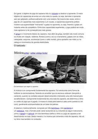 Músicas de Capoeira, PDF, Escravidão