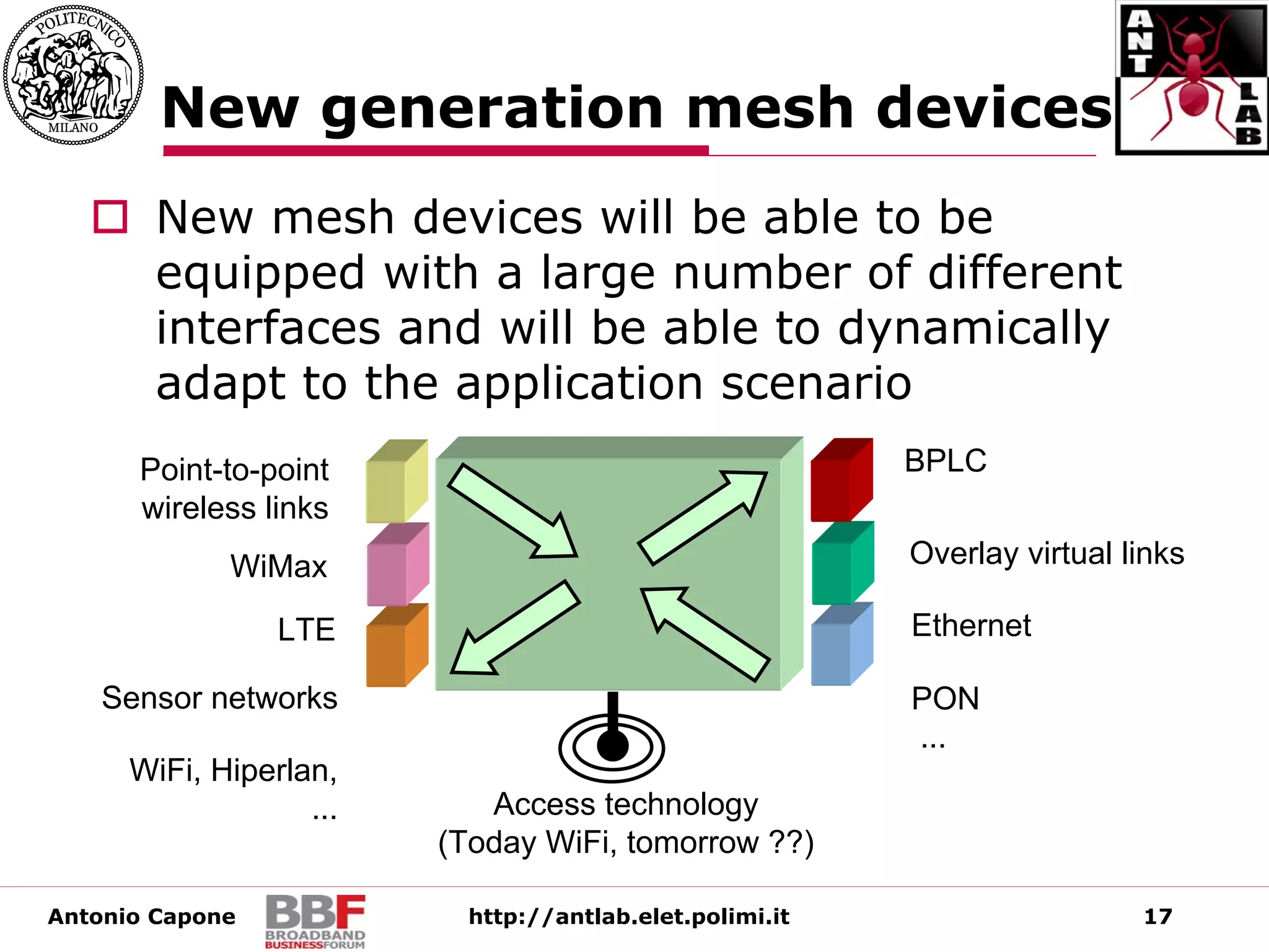 Evoluzione delle Reti Mesh con Collegamenti Eterogenei ad Alta Velocità