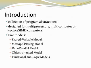 Parallel Programing Model | PPT