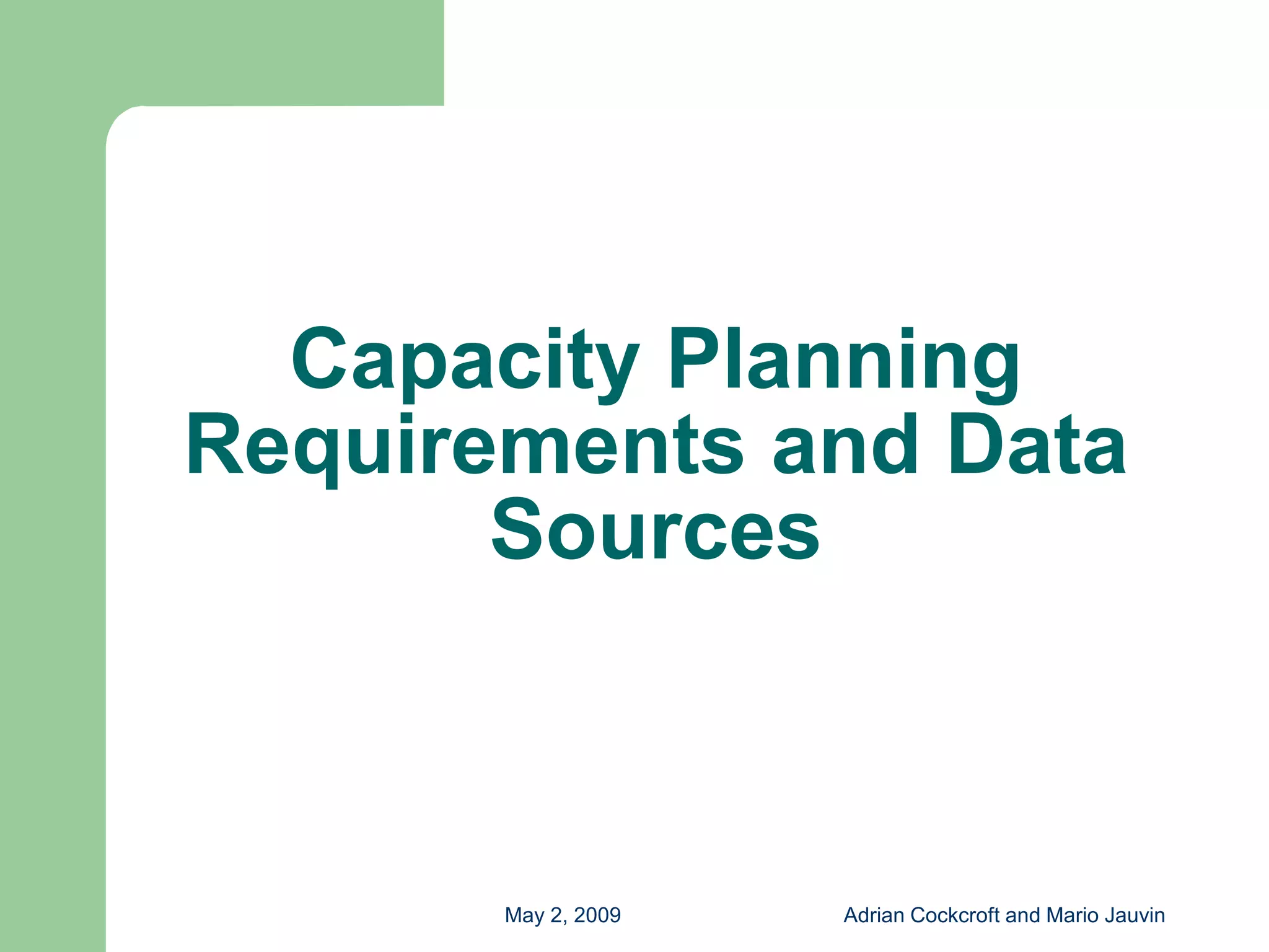 Capacity Planning with Free Tools