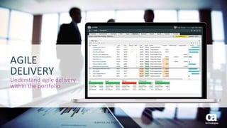 20 © 2016 CA. ALL RIGHTS RESERVED.
20 © 2015 CA. ALL RIGHTS RESERVED.
AGILE
DELIVERY
Understand agile delivery
within the portfolio
 