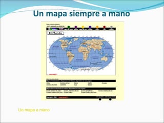 Un mapa siempre a mano Un mapa a mano 