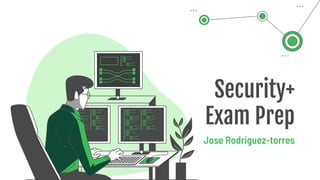 Security+
Exam Prep
Jose Rodriguez-torres
 