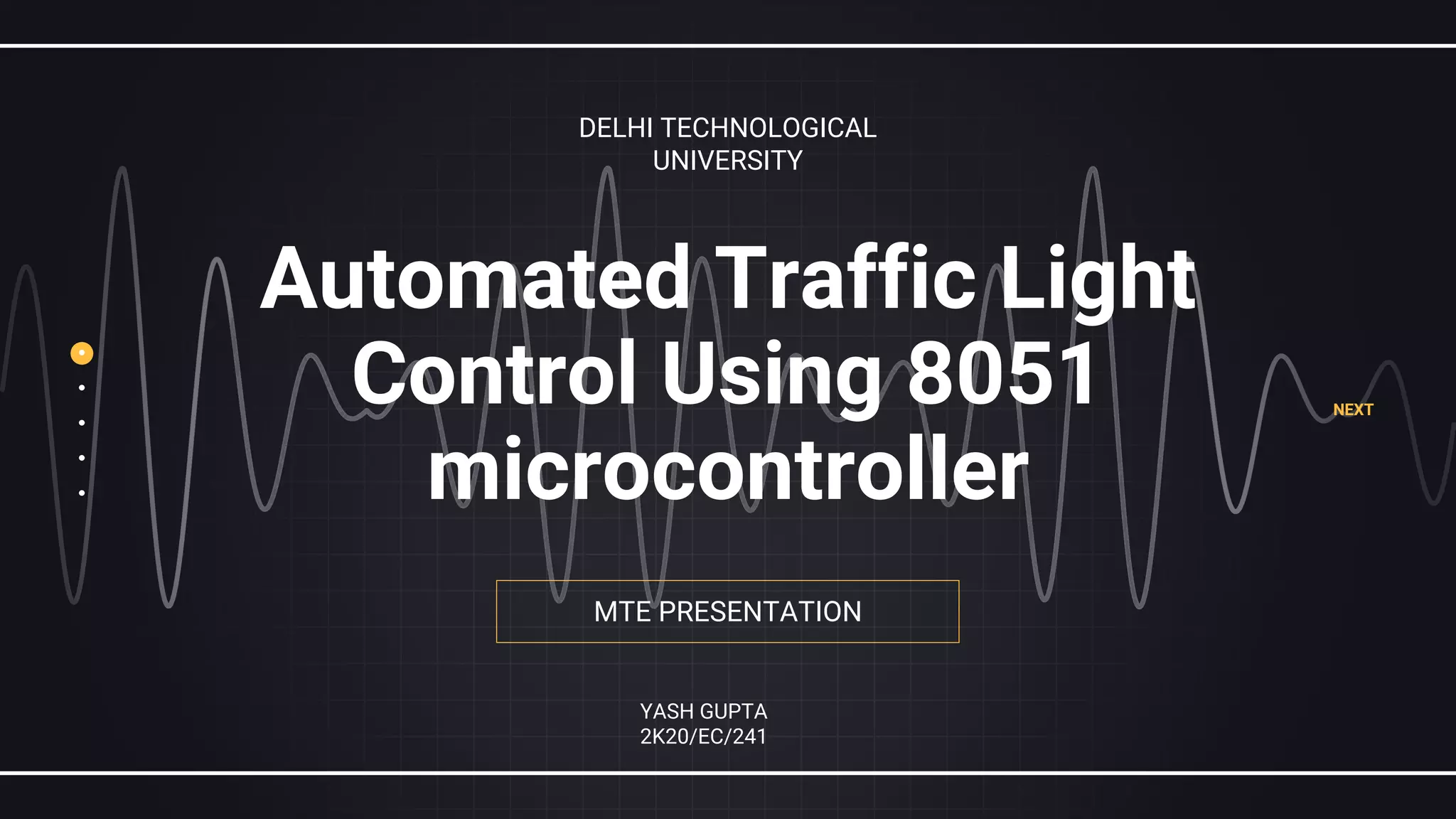 Automated Traffic Light control using 8051 microcontroller PPT