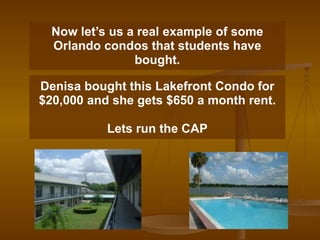 Cap Rate Presentation, How to calculate the rentability of an ...