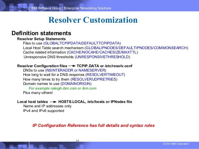 Z Os Communications Server Z Os Resolver