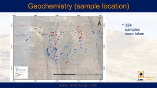 Geochemistry (sample location)
? 354
samples
were taken
 