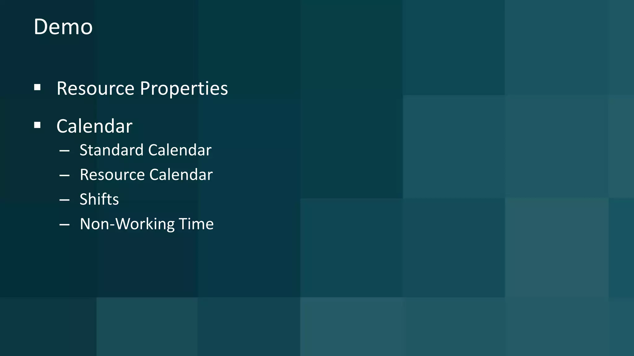 10 © 2015 CA. ALL RIGHTS RESERVED.@CAWORLD #CAWORLD
Availability
 This is the percentage of time a resource is booked to an
investment, determined by the:
– Start and end date of the resource on the investment
– Hours that the resource works in a day
– Percentage allocation of the resource on the investment
– Non-working time of the resource
Allocation may be Formal
 Hard Book
 Resource Requisition
Allocation may be Informal
 Soft Book
 