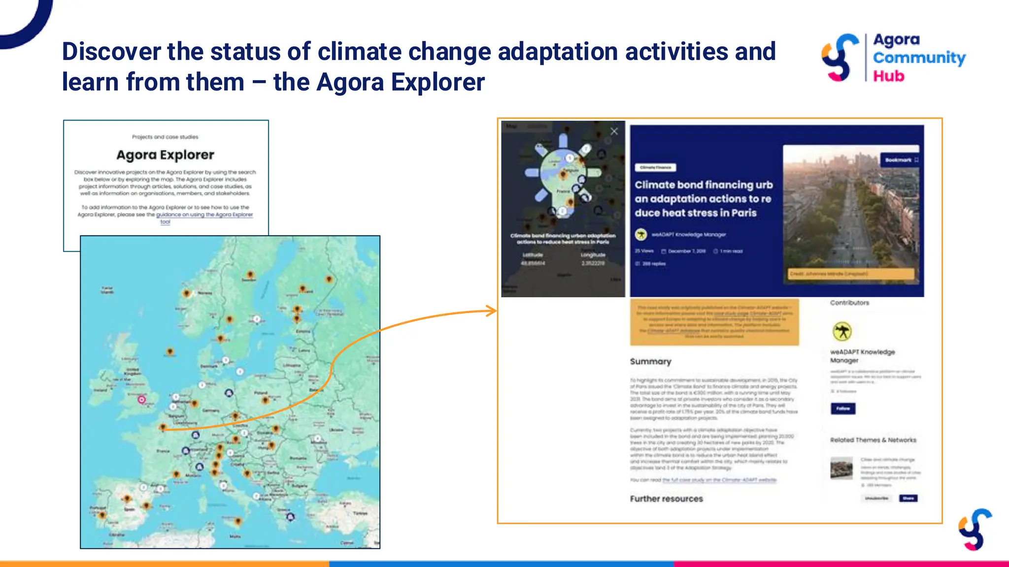Discover the status of climate change adaptation activities and
learn from them – the Agora Explorer
 