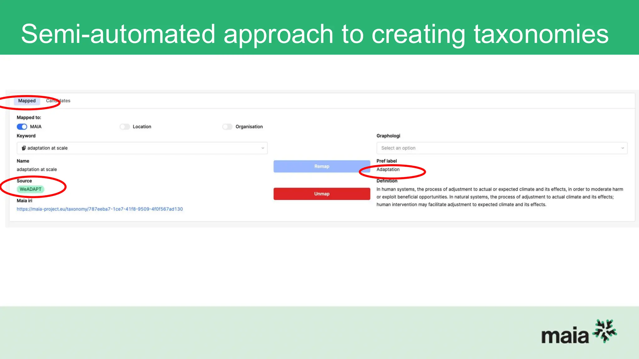 Semi-automated approach to creating taxonomies
 