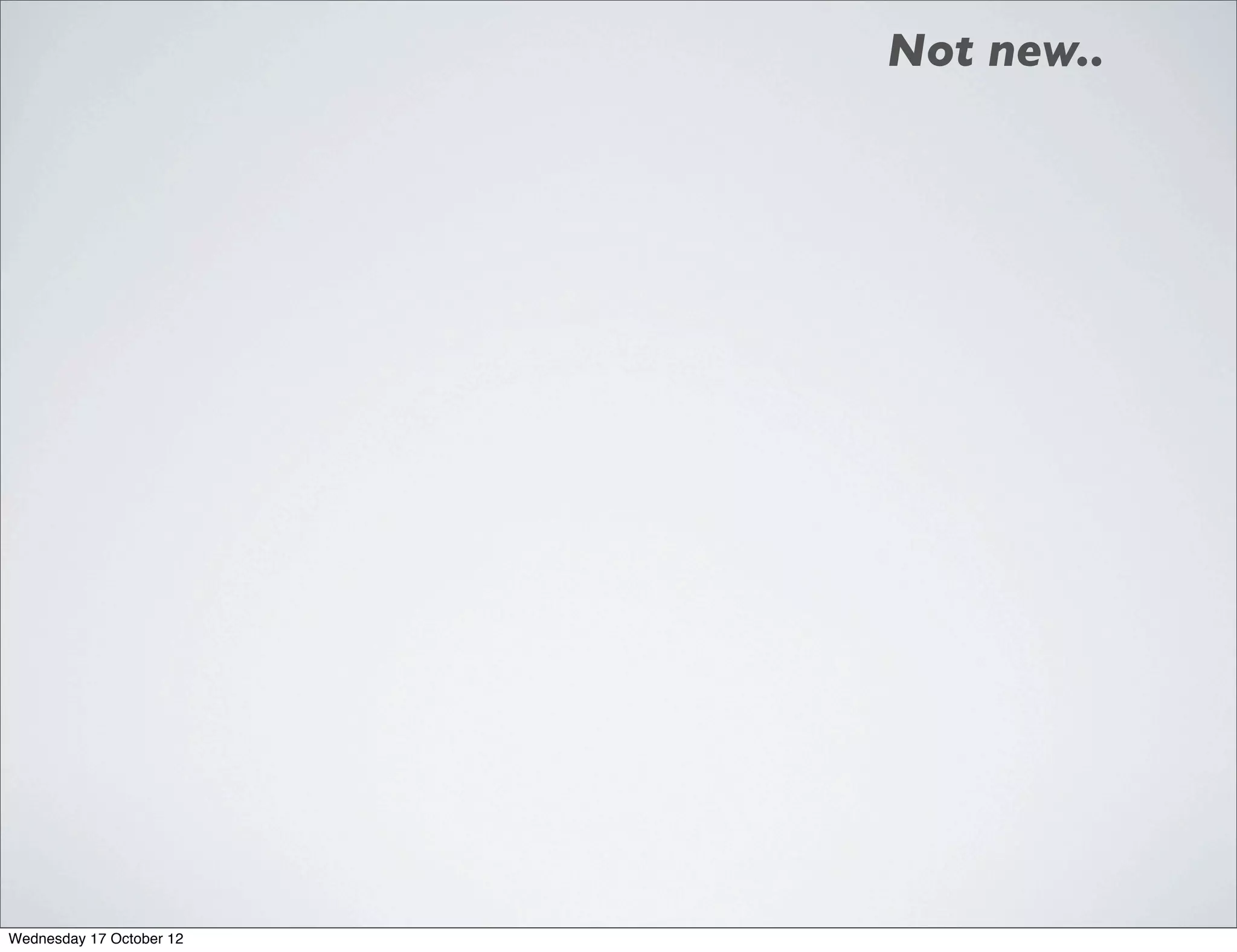 Not new..




Wednesday 17 October 12
 