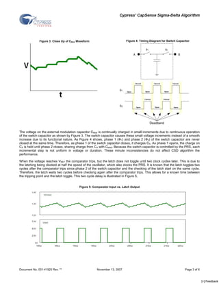 CapSense Capacitive Sensors Sigma Delta Algorithm