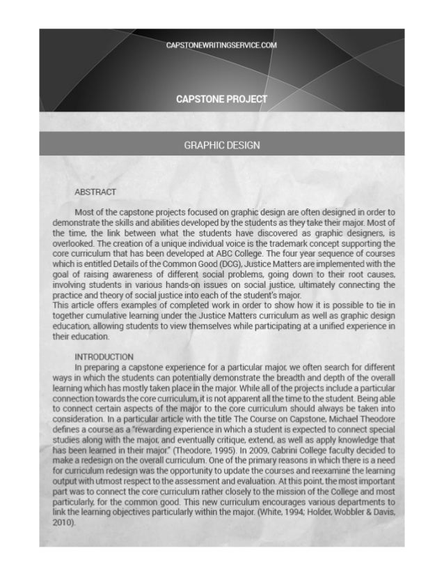 Free Capstone Project Samples