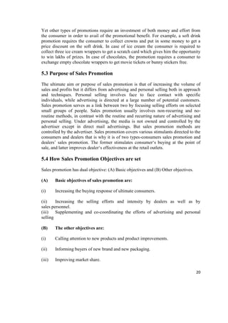 Effect of Sales Promotion on the sale of FMCG products | DOCX