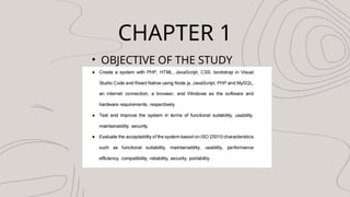 CHAPTER 1
? OBJECTIVE OF THE STUDY
 