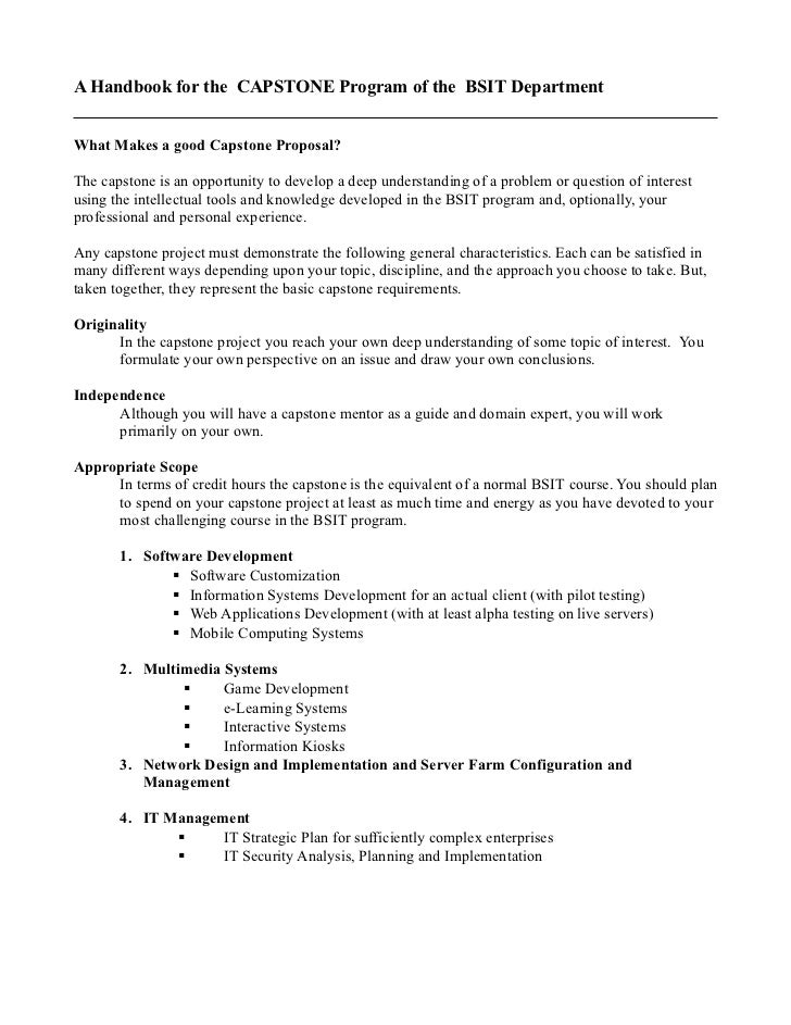 capstone project statement of the problem example