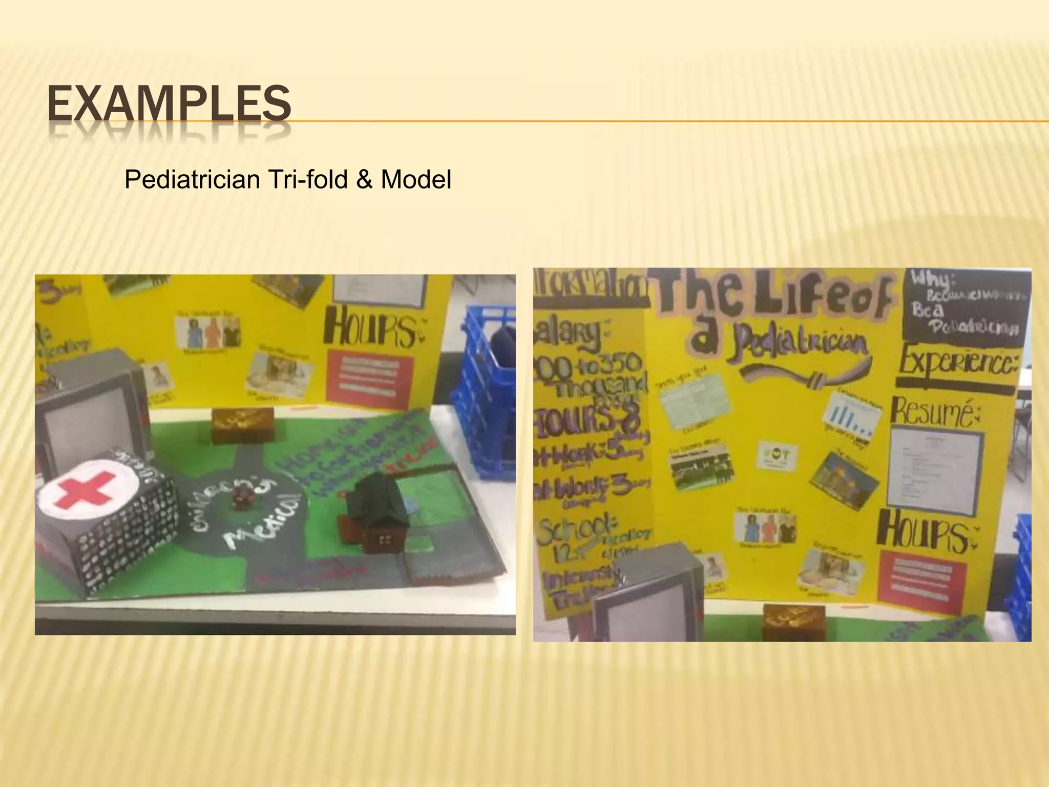 EXAMPLES
Pediatrician Tri-fold & Model
 
