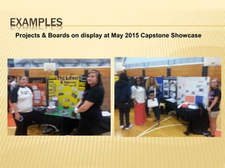 EXAMPLES
Projects & Boards on display at May 2015 Capstone Showcase
 