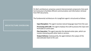 Finbot - LLM Agent powered financial assistant | PPTX