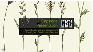 Capstone
Presentation
Senior Leadership and Management
Training and Development Courses
The
Dream
Team
 