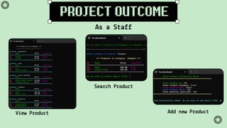 Project Presentation on Super Shop Management System | PDF
