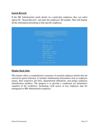 Employee Management System (EMS) Project Documentation | PDF