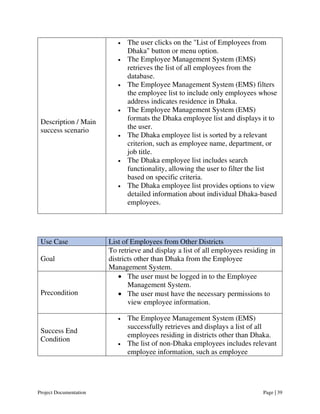 Employee Management System (EMS) Project Documentation | PDF