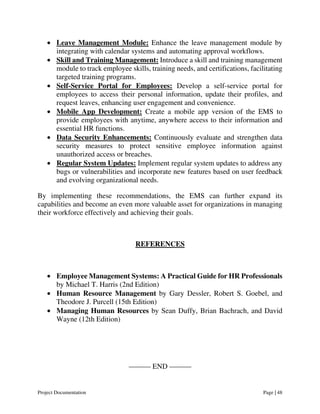 Employee Management System (EMS) Project Documentation | PDF
