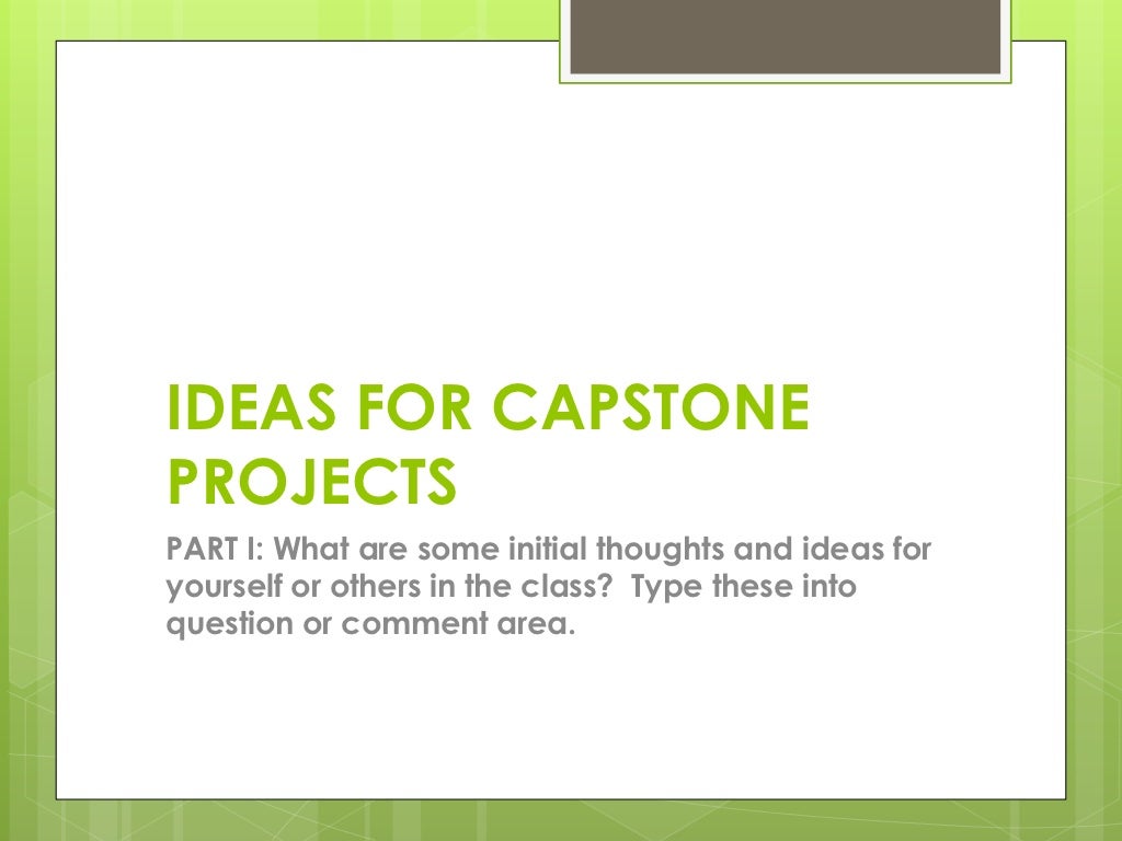 Master's capstone proposal examples picture