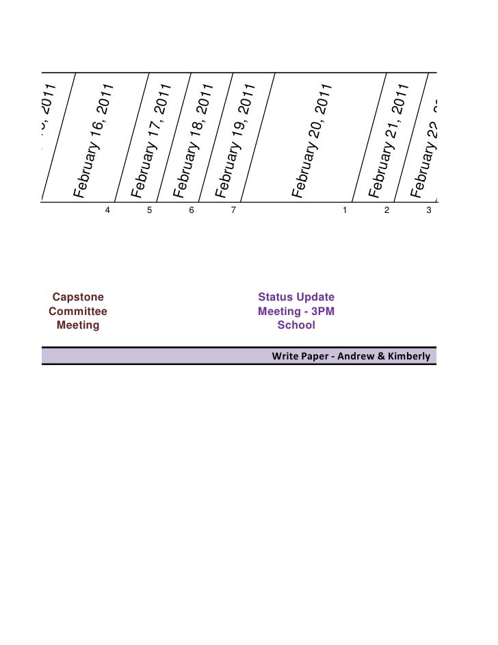 Capstone project timeline