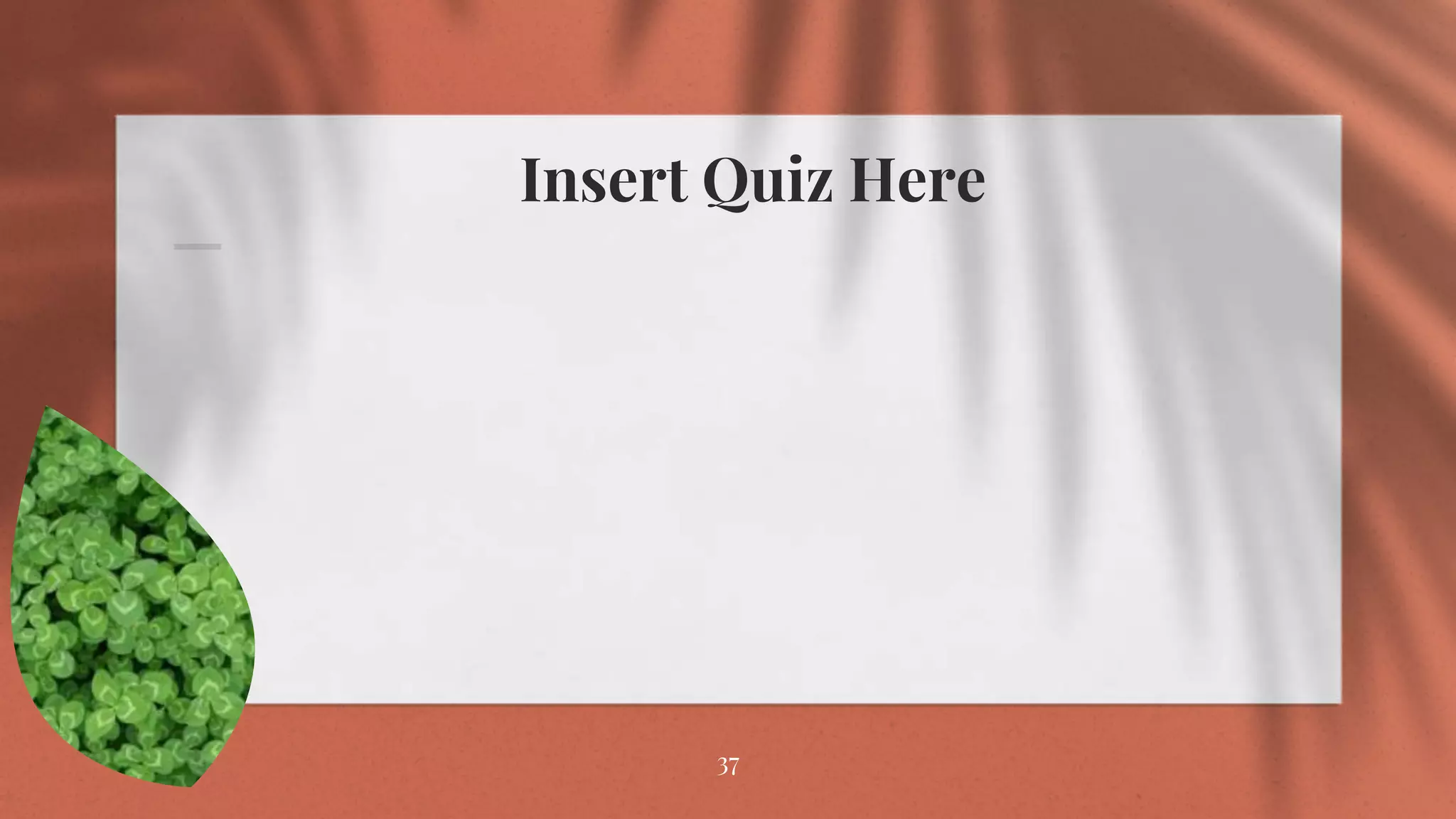 Insert Quiz Here
37
 