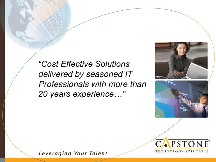 Capstone Solutions Overview V3 10 2011