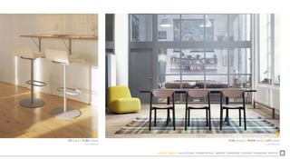 ZONA DE COMEDOR  SALA DE ESTAR  TRABAJO EN CASA  LIBRERÍAS  DORMITORIO  EXTERIOR  ILUMINACIÓN  ACÚSTICA
RIO (silla) & FUNK (mesa)
Lammhults
FUNK (mesa) & PENNE (silla) & ADD (sillón)
Lammhults
 