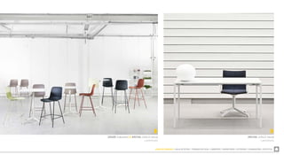 ZONA DE COMEDOR  SALA DE ESTAR  TRABAJO EN CASA  LIBRERÍAS  DORMITORIO  EXTERIOR  ILUMINACIÓN  ACÚSTICA
GRADE (taburete) & ARCHAL (silla & mesa)
Lammhults
ARCHAL (silla & mesa)
Lammhults
 