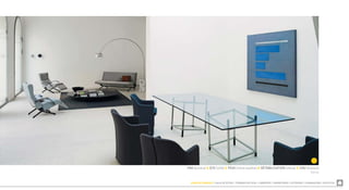 ZONA DE COMEDOR  SALA DE ESTAR  TRABAJO EN CASA  LIBRERÍAS  DORMITORIO  EXTERIOR  ILUMINACIÓN  ACÚSTICA
P40 (butaca) & D70 (sofá) & P334 (mesa auxiliar) & DÉTABILISATION (mesa) & S142 (butaca)
Tecno
 