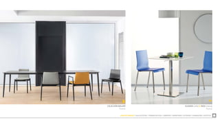 ZONA DE COMEDOR  SALA DE ESTAR  TRABAJO EN CASA  LIBRERÍAS  DORMITORIO  EXTERIOR  ILUMINACIÓN  ACÚSTICA
COLECCIÓN MALMÖ
Pedrali
KUADRA (silla) & INOX (mesa)
Pedrali
 