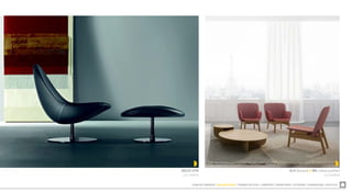 ZONA DE COMEDOR  SALA DE ESTAR  TRABAJO EN CASA  LIBRERÍAS  DORMITORIO  EXTERIOR  ILUMINACIÓN  ACÚSTICA
ALA (butaca) & MIL (mesa auxiliar)
La Cividina
DOLCE VITA
La Cividina
 