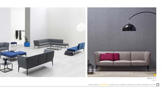 ZONA DE COMEDOR  SALA DE ESTAR  TRABAJO EN CASA  LIBRERÍAS  DORMITORIO  EXTERIOR  ILUMINACIÓN  ACÚSTICA
SOCIAL (sofá)
Pedrali
 