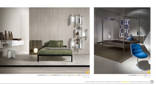 ZONA DE COMEDOR  SALA DE ESTAR  TRABAJO EN CASA  LIBRERÍAS  DORMITORIO  EXTERIOR  ILUMINACIÓN  ACÚSTICA
ALUMINIUM (cama) & FLOW (silla)
MDF Italia
ALUMINIUM (cama) & RANDOMITO (librería) & FLAG (pouf) & LINK (mesa auxiliar)
MDF Italia
 