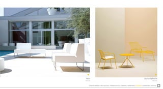 ZONA DE COMEDOR  SALA DE ESTAR  TRABAJO EN CASA  LIBRERÍAS  DORMITORIO  EXTERIOR  ILUMINACIÓN  ACÚSTICA
HOST
Pedrali
COLECCIÓN NOLITA
Pe drali
 