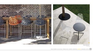 ZONA DE COMEDOR  SALA DE ESTAR  TRABAJO EN CASA  LIBRERÍAS  DORMITORIO  EXTERIOR  ILUMINACIÓN  ACÚSTICA
COLECCIÓN NETT
Crassevig
 