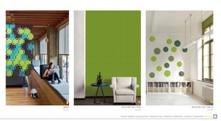 ZONA DE COMEDOR  SALA DE ESTAR  TRABAJO EN CASA  LIBRERÍAS  DORMITORIO  EXTERIOR  ILUMINACIÓN  ACÚSTICA
WAVE
Slalom
ECO & PET FELT POIS
Slalom
ECO & PET FELT CIRCLE
Slalom
 