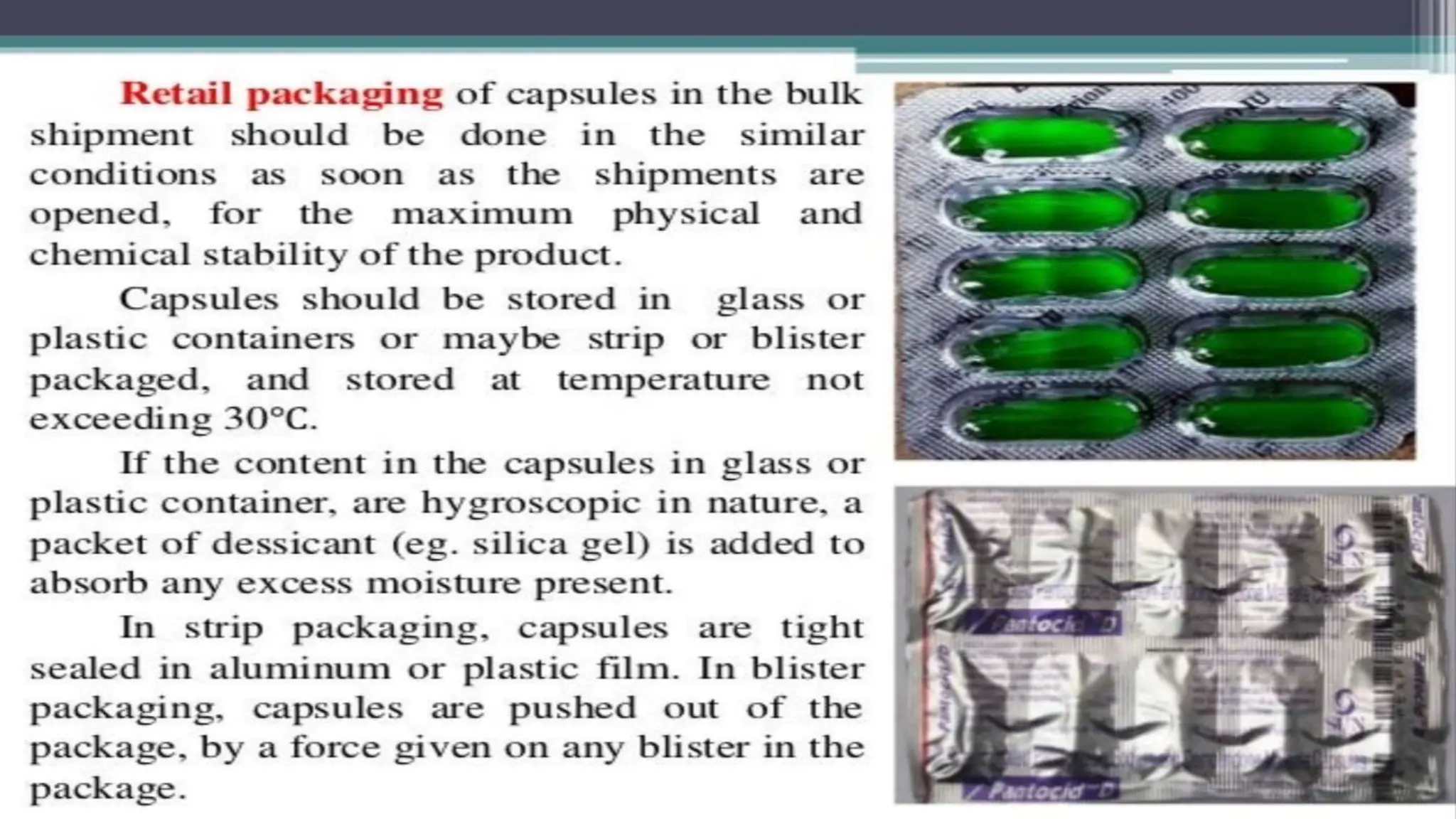 UNIT 2. CAPSULES, TYPES OF CAPSULES, ADV