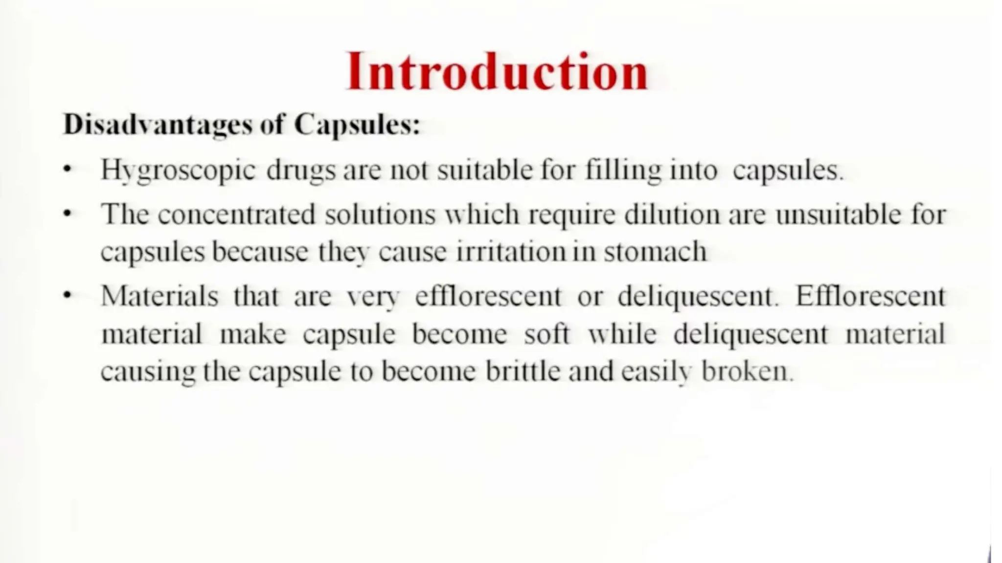 UNIT 2. CAPSULES, TYPES OF CAPSULES, ADV