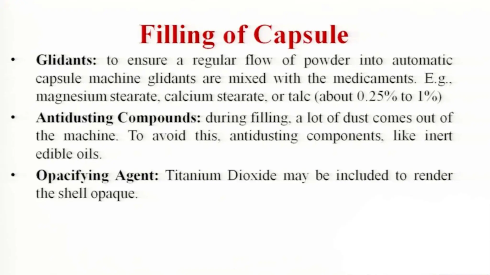 UNIT 2. CAPSULES, TYPES OF CAPSULES, ADV