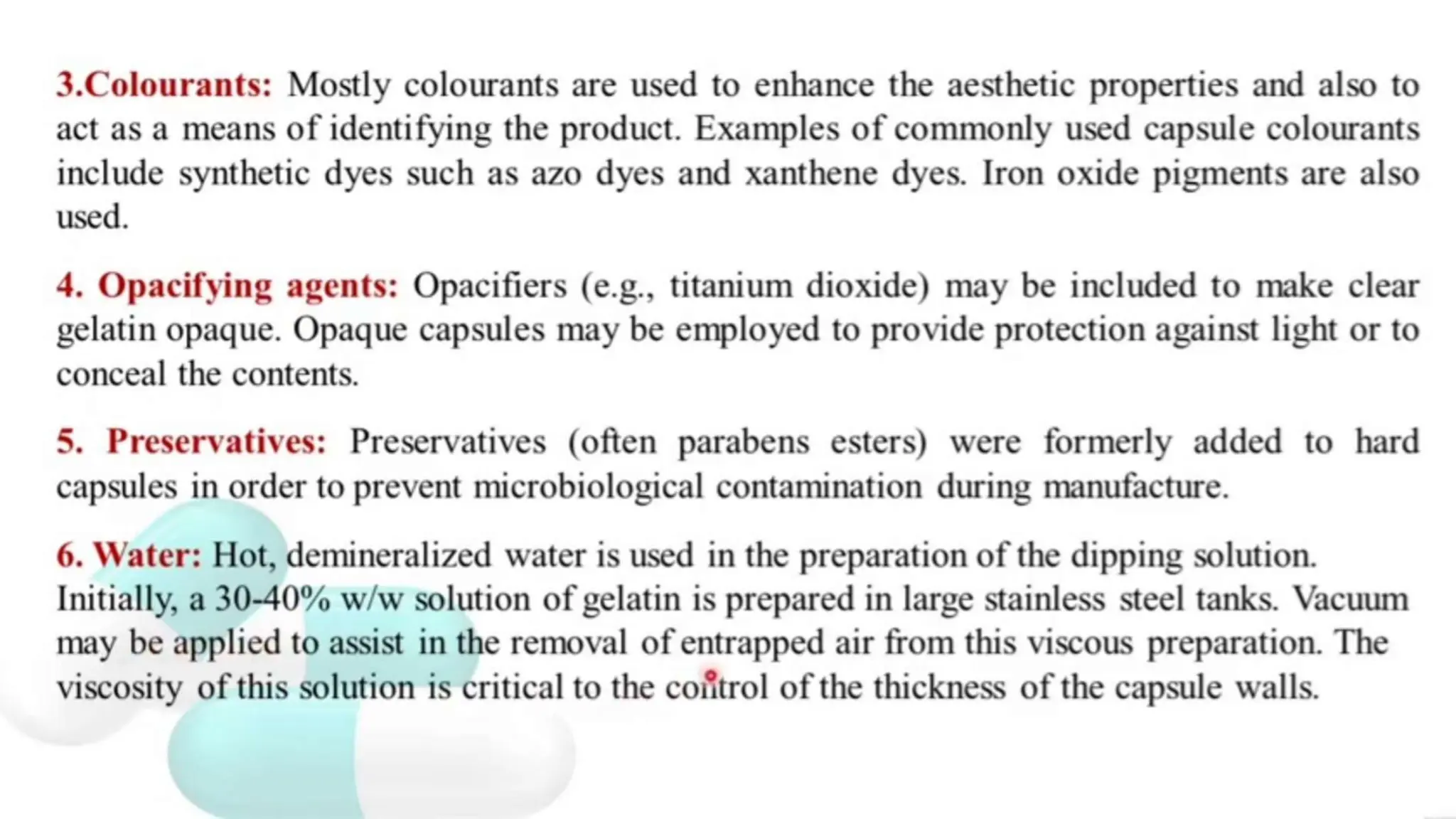 UNIT 2. CAPSULES, TYPES OF CAPSULES, ADV